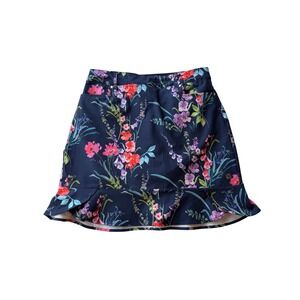 Tribal Sport Floral Skort Ruffle Hem Golf Tennis Grandmillennial Navy Cute Small